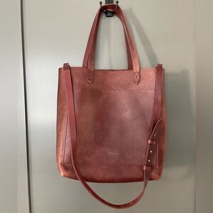 Madewell transport bucket leather tote